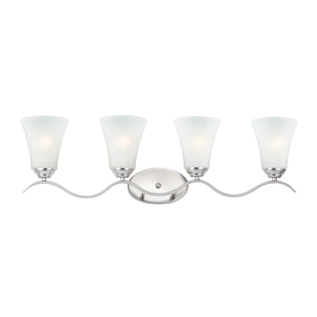 Maxim Lighting Vital 4-Light 31.5" Wide Satin Nickel Vanity Light 12084FTSN